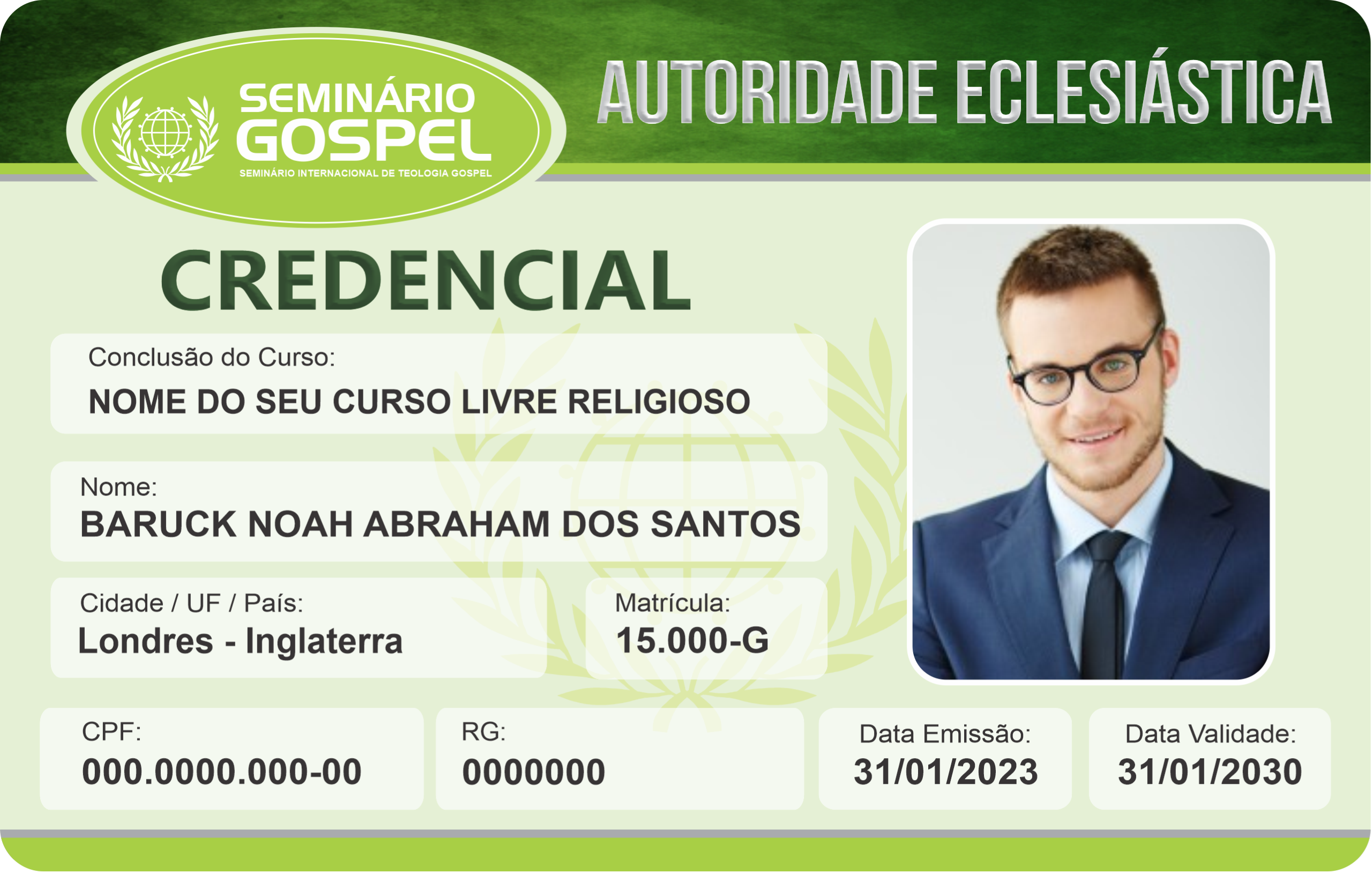 credencial atoridade eclesiastica