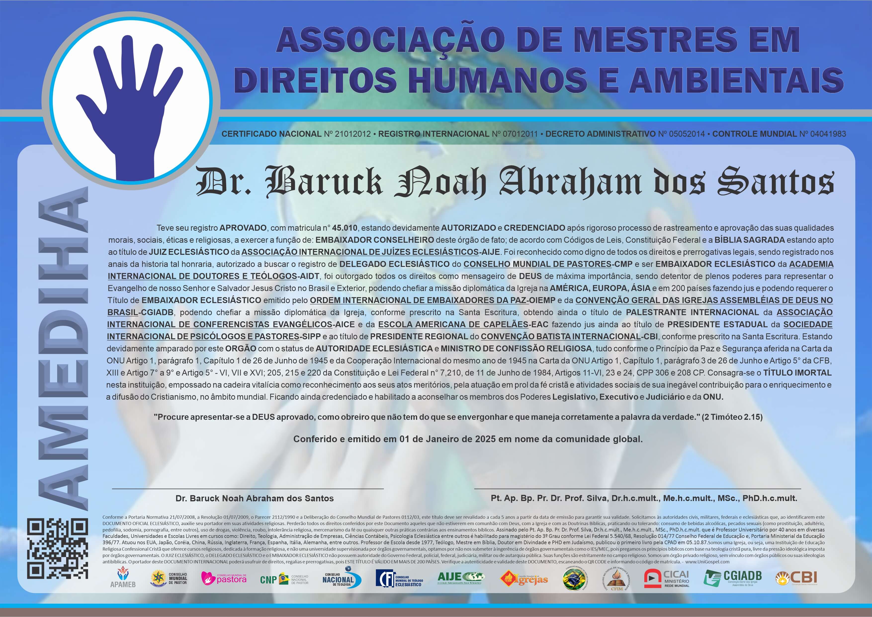 Associação de Mestre em Direitos Humanos e Ambientais