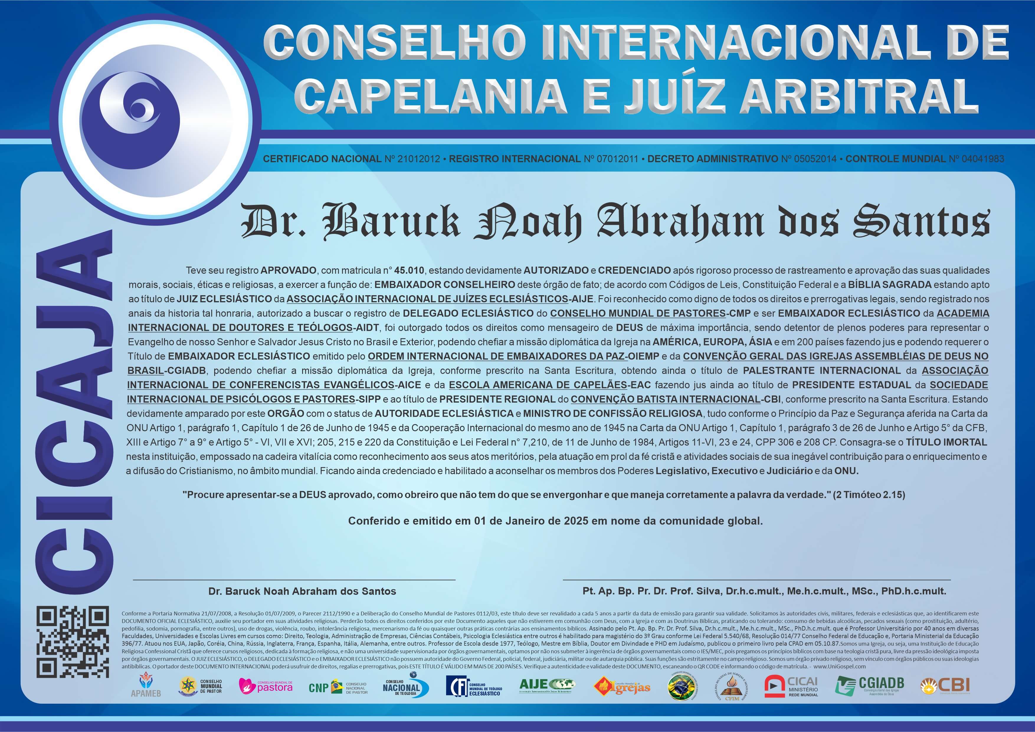 Conselho Internacional de Capelania e Juiz Arbitral