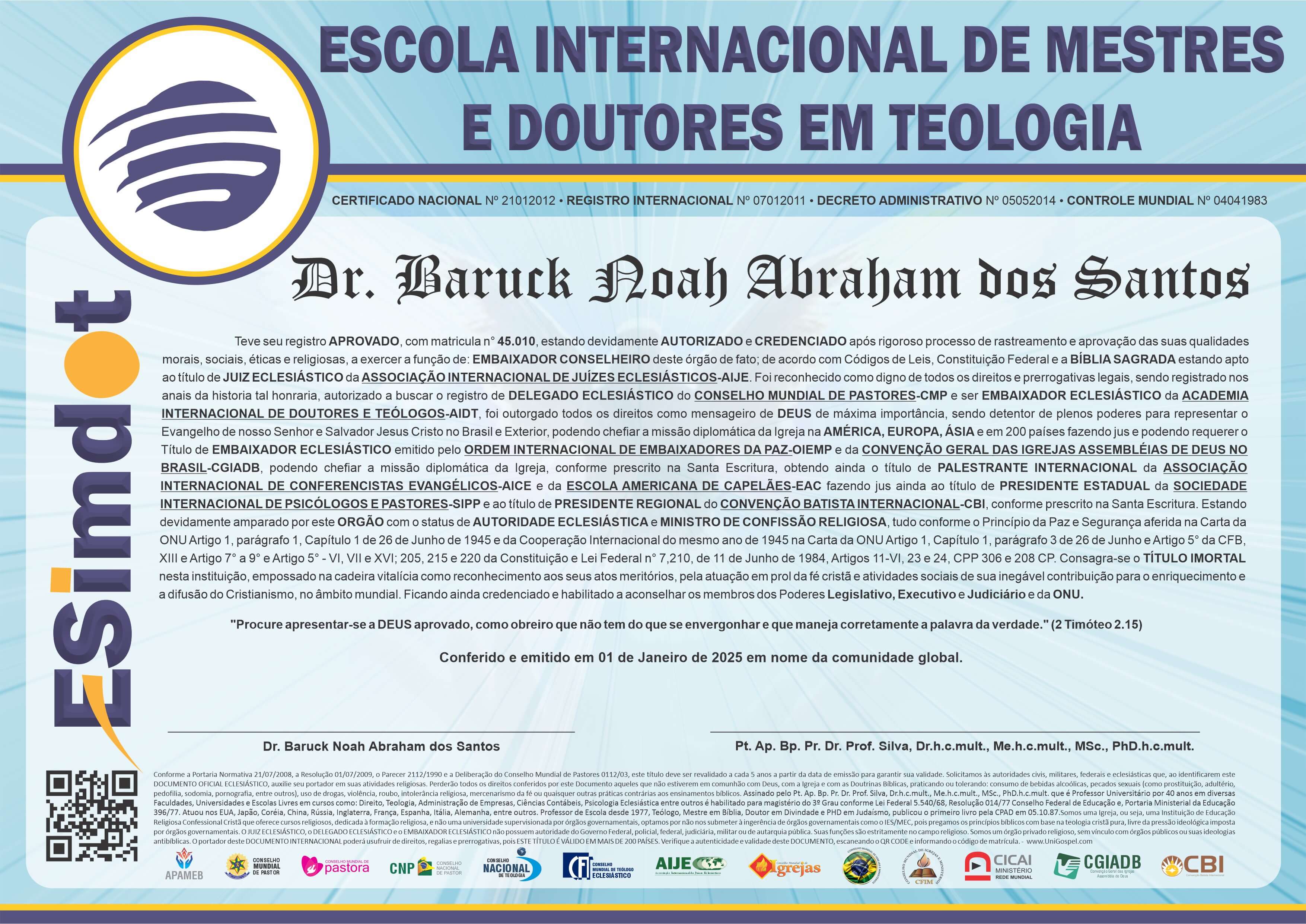 Escola Internacional de Mestres e Doutores em Teologia