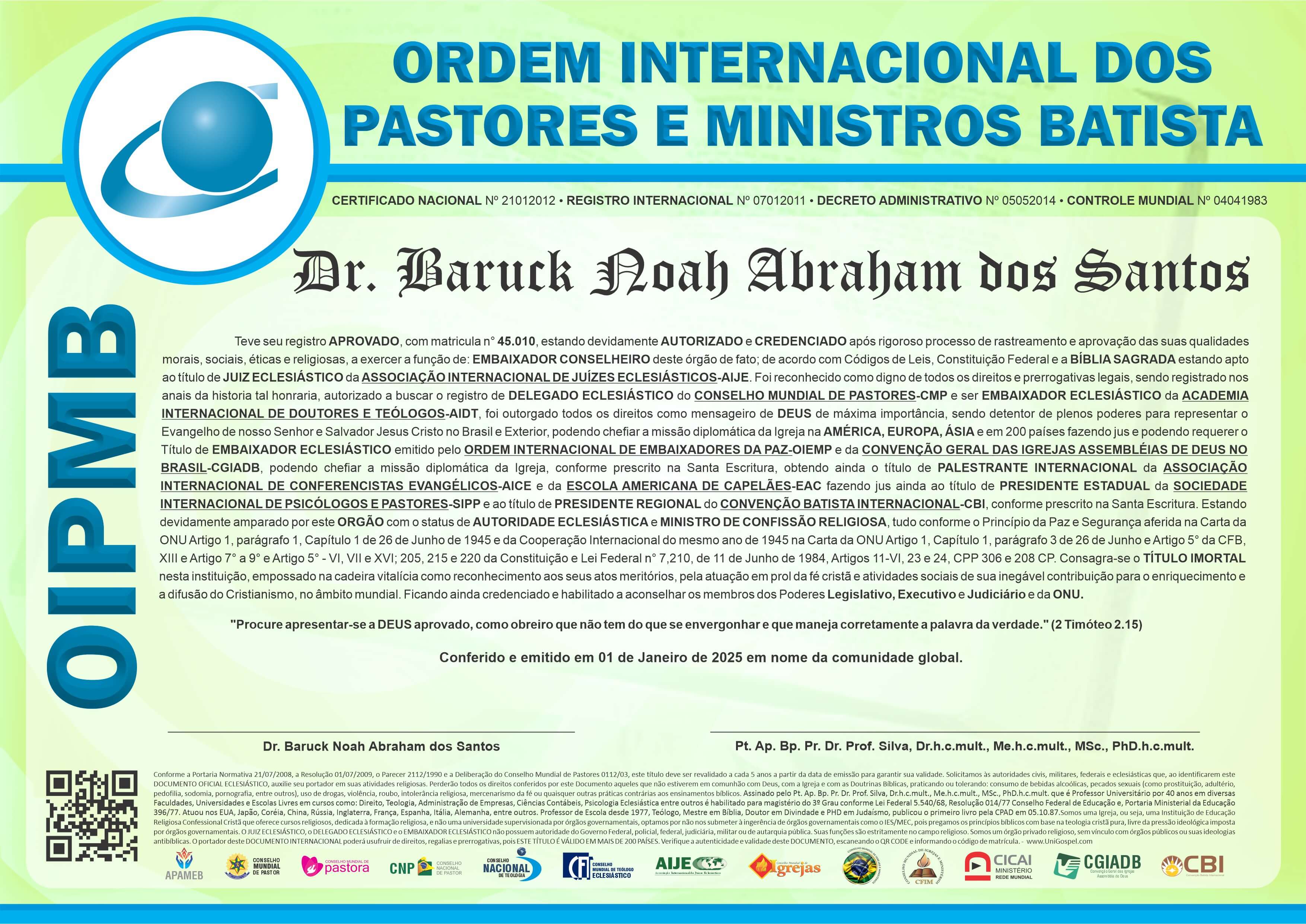 Ordem Internacional dos Pastores e Ministros Batista