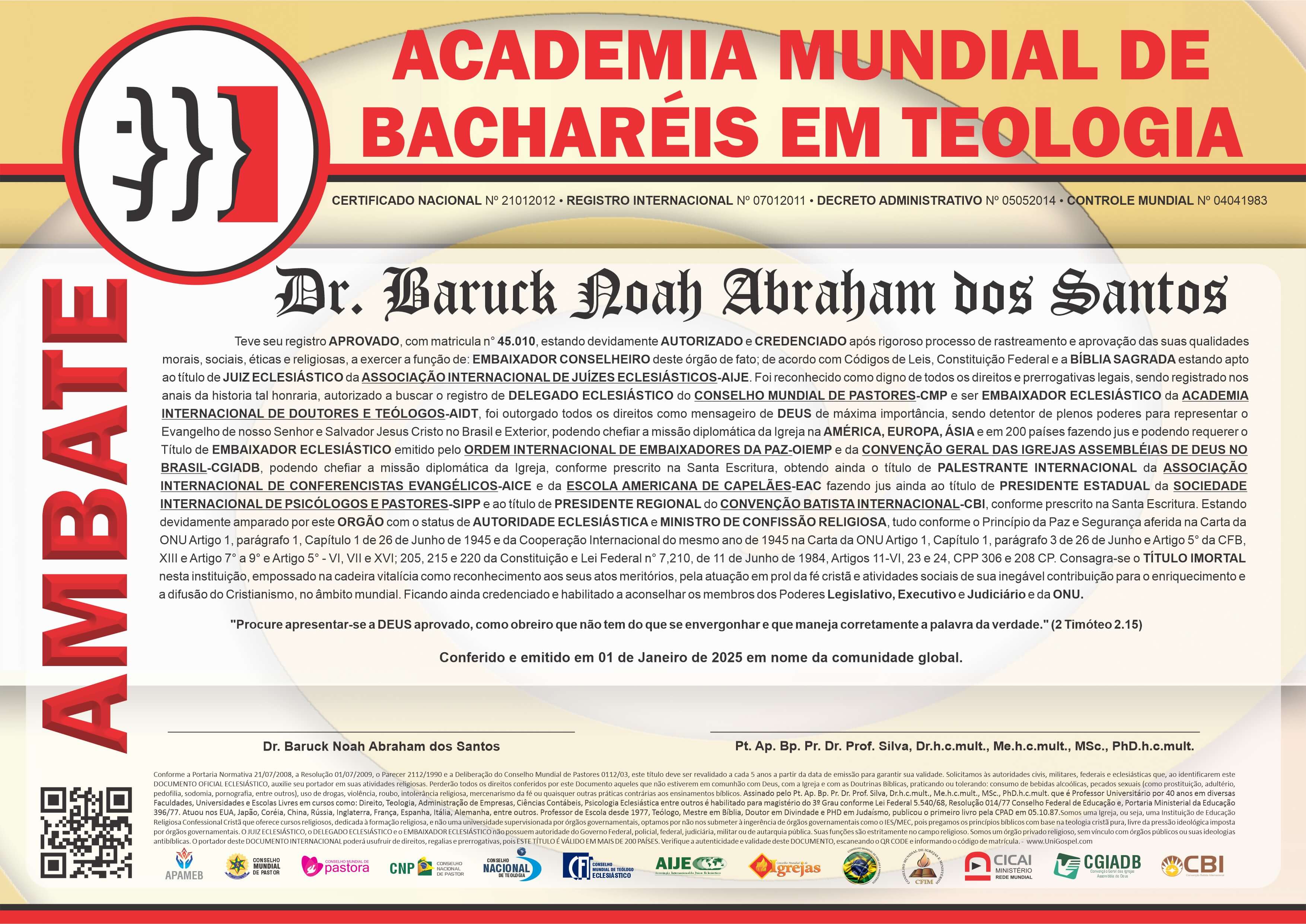 Academia Mundial de Bacharéis em Teologia